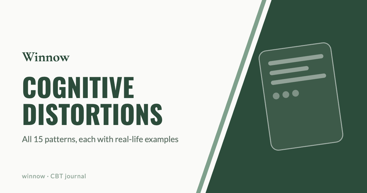 15 Cognitive Distortions With Real-Life Examples (CBT)